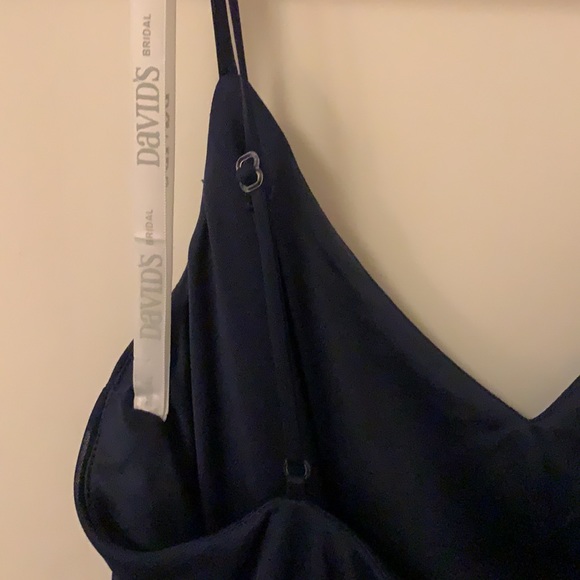 David’s Bridal Spaghetti Strap Mesh Blouson Dress - Picture 10 of 16